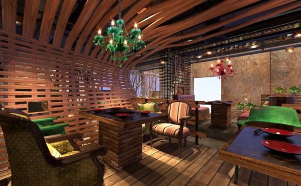 特色火鍋店裝修效果-第3張圖片-上海古都建筑設(shè)計集團