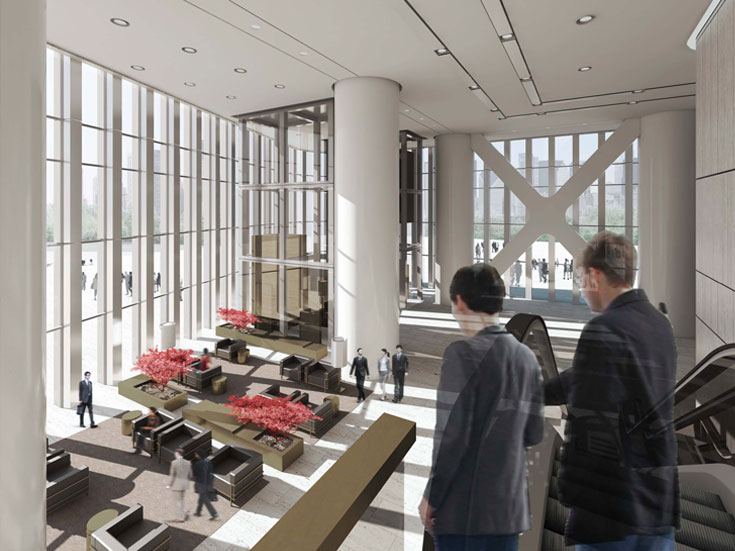 上海綠地廣場(chǎng)大廈寫字樓大廳設(shè)計(jì)-第2張圖片-上海古都建筑設(shè)計(jì)集團(tuán)