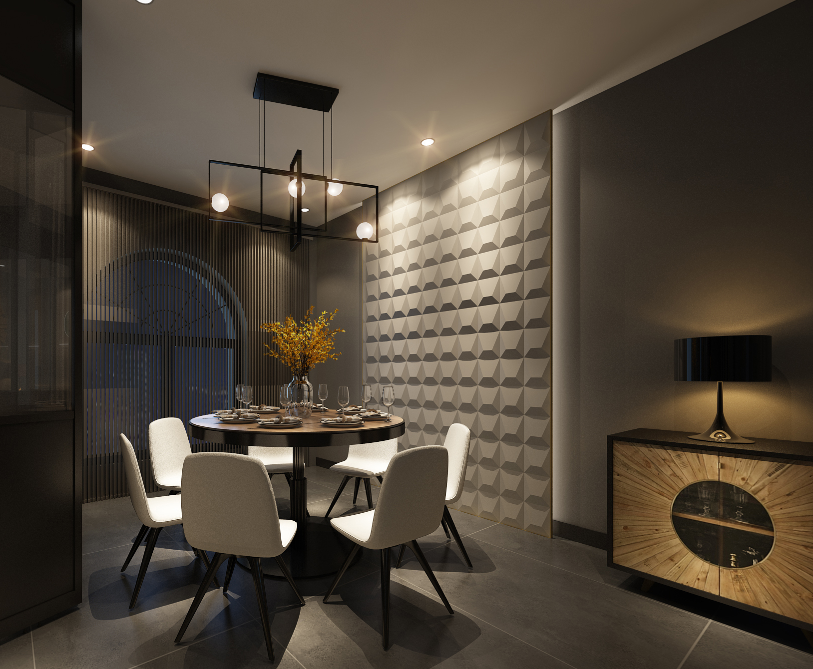 靜安區(qū)烏魯木齊北路輕奢風格餐廳裝修效果-第4張圖片-上海古都建筑設計集團 靜安區(qū)烏魯木齊北路輕奢風格餐廳裝修效果-第4張圖片-上海古都建筑設計集團