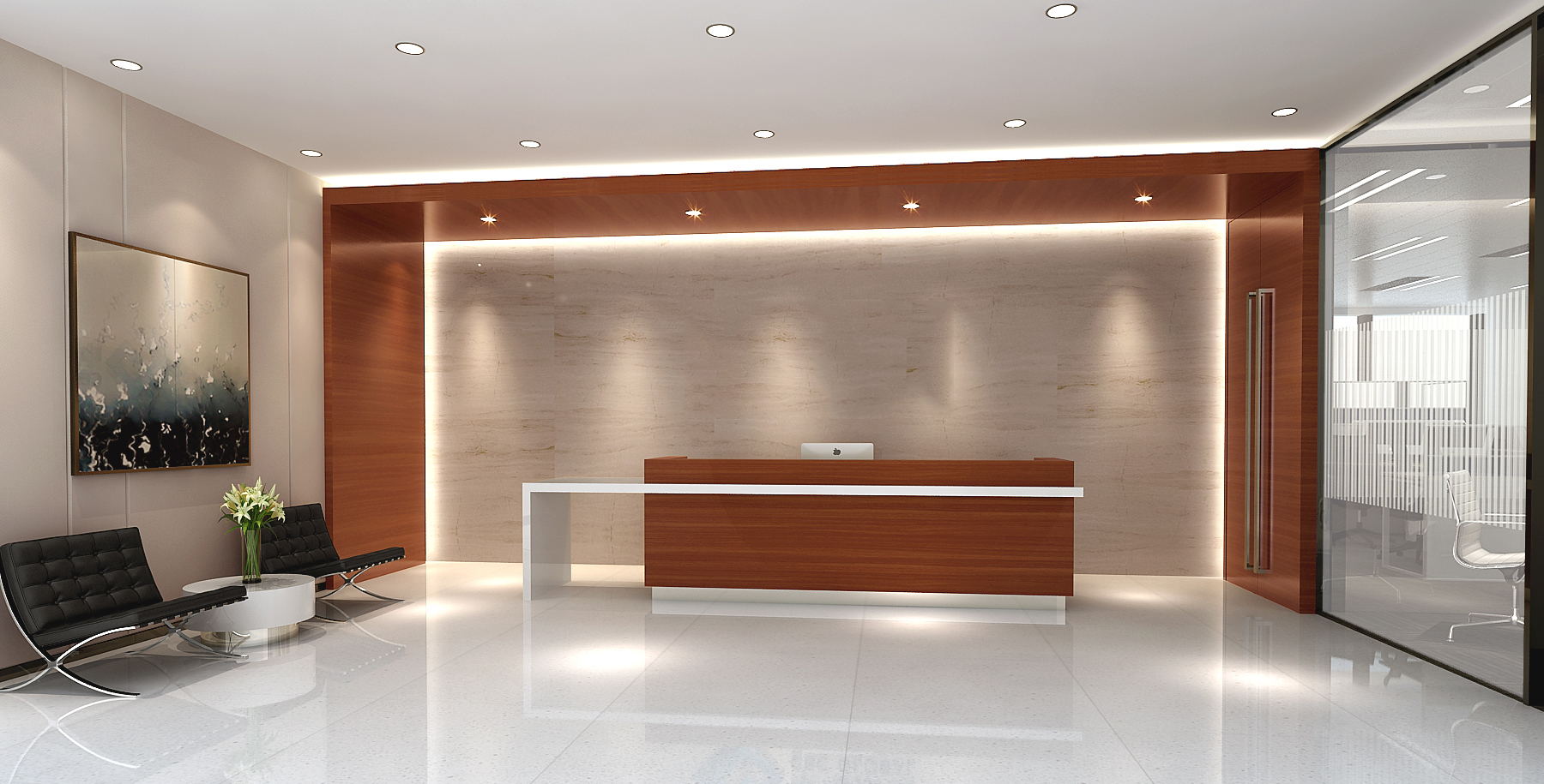 虹橋商務(wù)中心700平米中式風(fēng)格辦公室設(shè)計-第3張圖片-上海古都建筑設(shè)計集團(tuán)