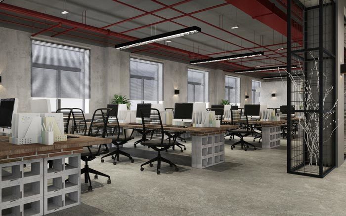 600平工業(yè)風辦公室設(shè)計裝修效果圖-第4張圖片-上海古都建筑設(shè)計集團