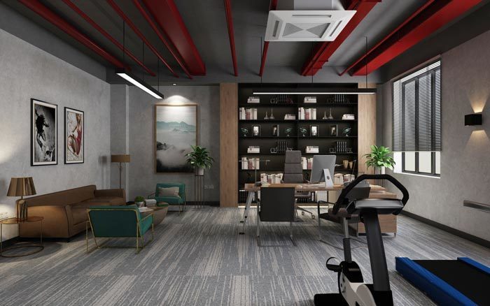 600平工業(yè)風辦公室設(shè)計裝修效果圖-第6張圖片-上海古都建筑設(shè)計集團