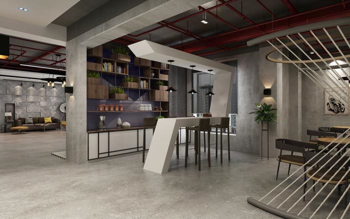 600平工業(yè)風辦公室設(shè)計裝修效果圖-第3張圖片-上海古都建筑設(shè)計集團