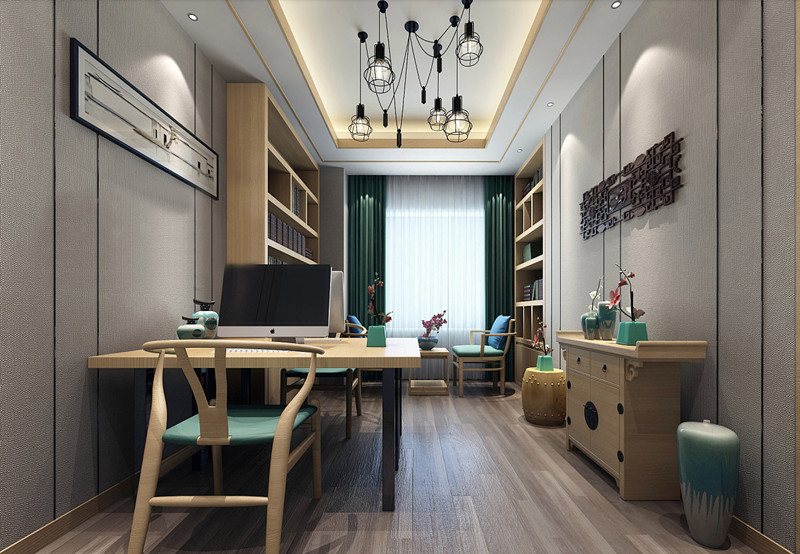 180平時尚新中式辦公室裝修設(shè)計效果-第3張圖片-上海古都建筑設(shè)計集團
