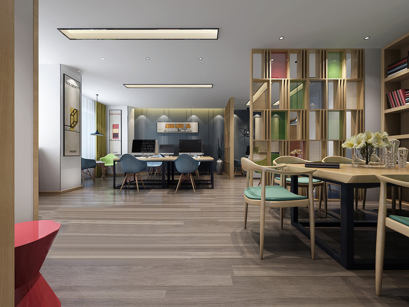 180平時尚新中式辦公室裝修設(shè)計效果-第1張圖片-上海古都建筑設(shè)計集團