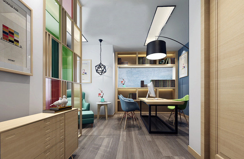 180平時尚新中式辦公室裝修設(shè)計效果-第4張圖片-上海古都建筑設(shè)計集團