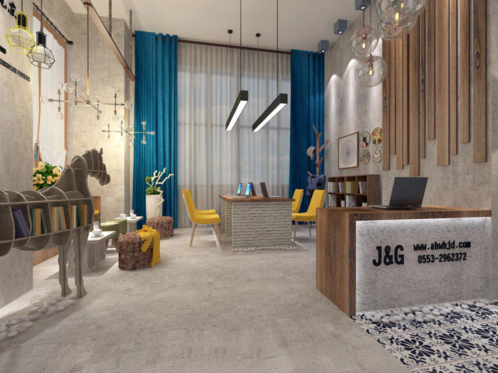 浦東室內(nèi)設計辦公室裝修效果圖-第1張圖片-上海古都建筑設計集團