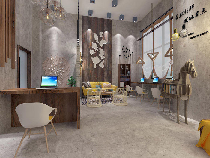 浦東室內(nèi)設計辦公室裝修效果圖-第2張圖片-上海古都建筑設計集團