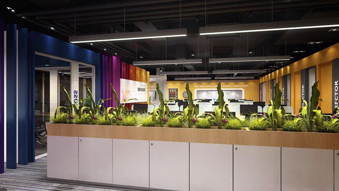 金山紡織公司辦公室裝修設(shè)計案例-第3張圖片-上海古都建筑設(shè)計集團