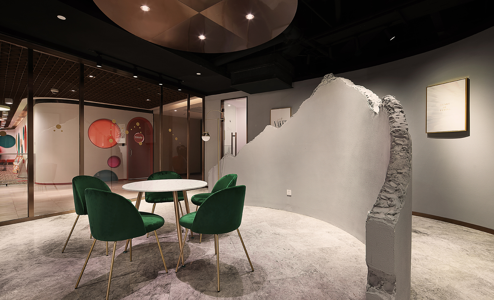 上海辦公室裝修培訓機構裝修設計-第3張圖片-上海古都建筑設計集團