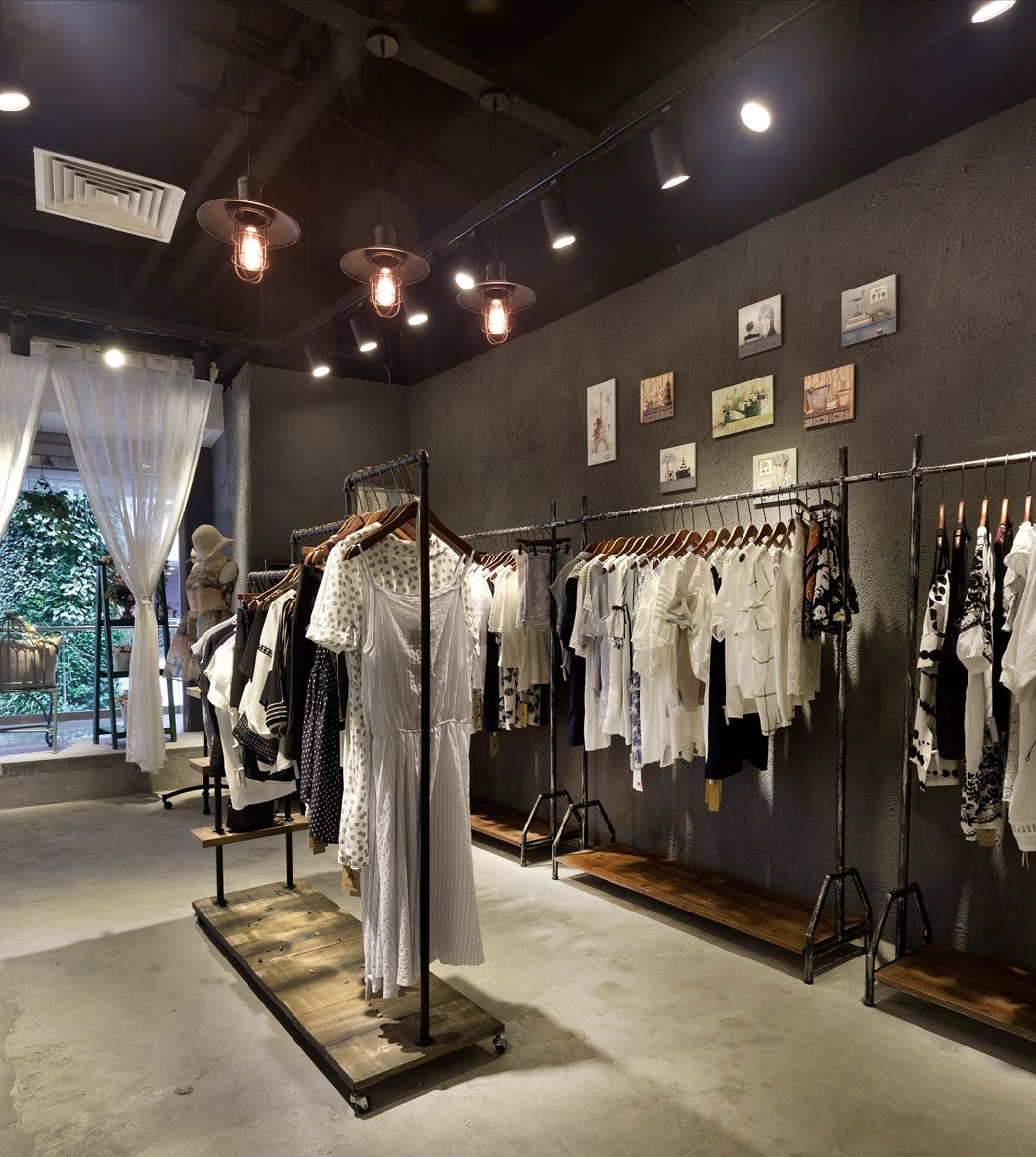 loft風格女裝店裝修設(shè)計-第2張圖片-上海古都建筑設(shè)計集團