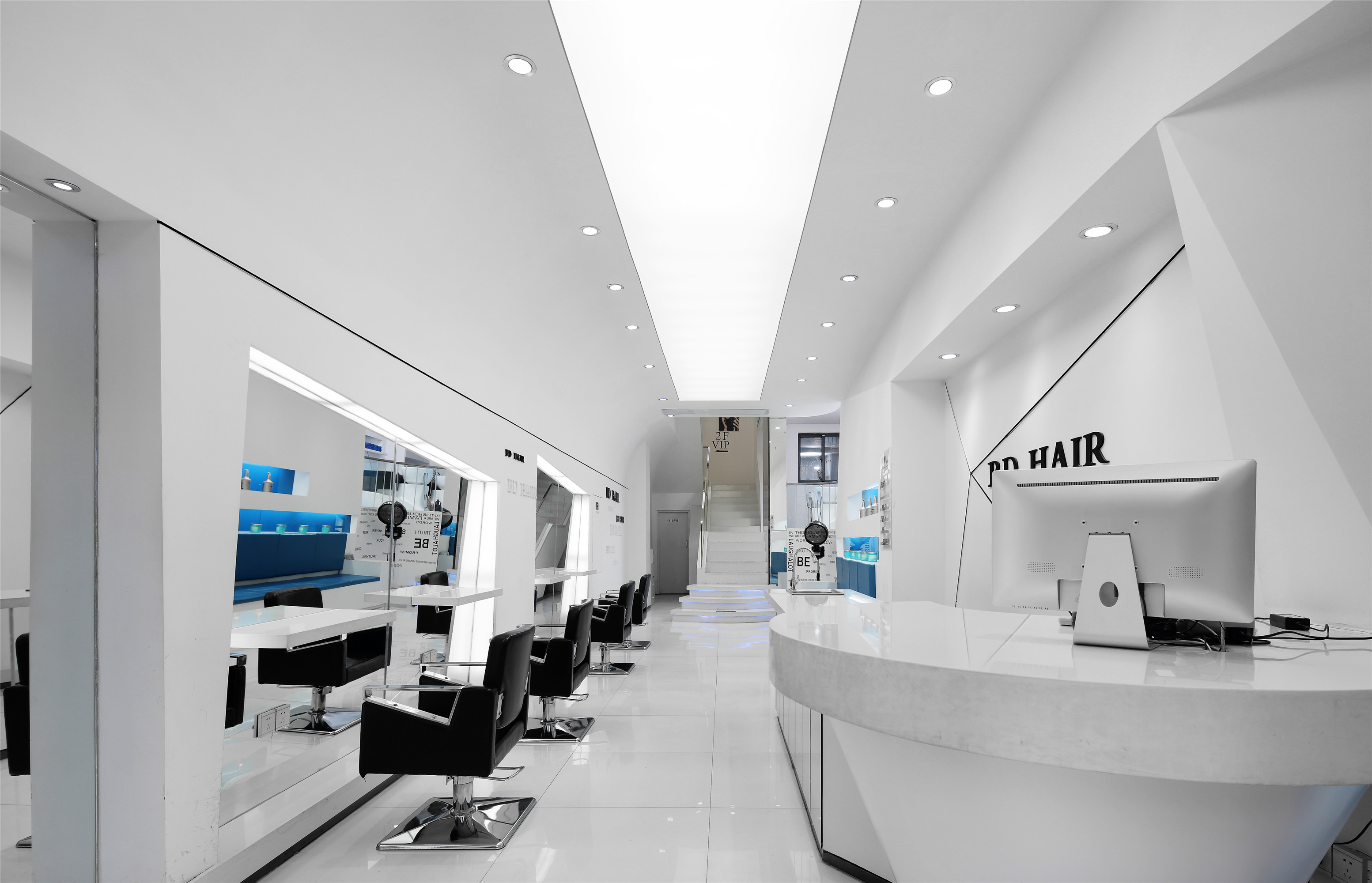 簡約理發(fā)店裝修設(shè)計效果圖-第1張圖片-上海古都建筑設(shè)計集團