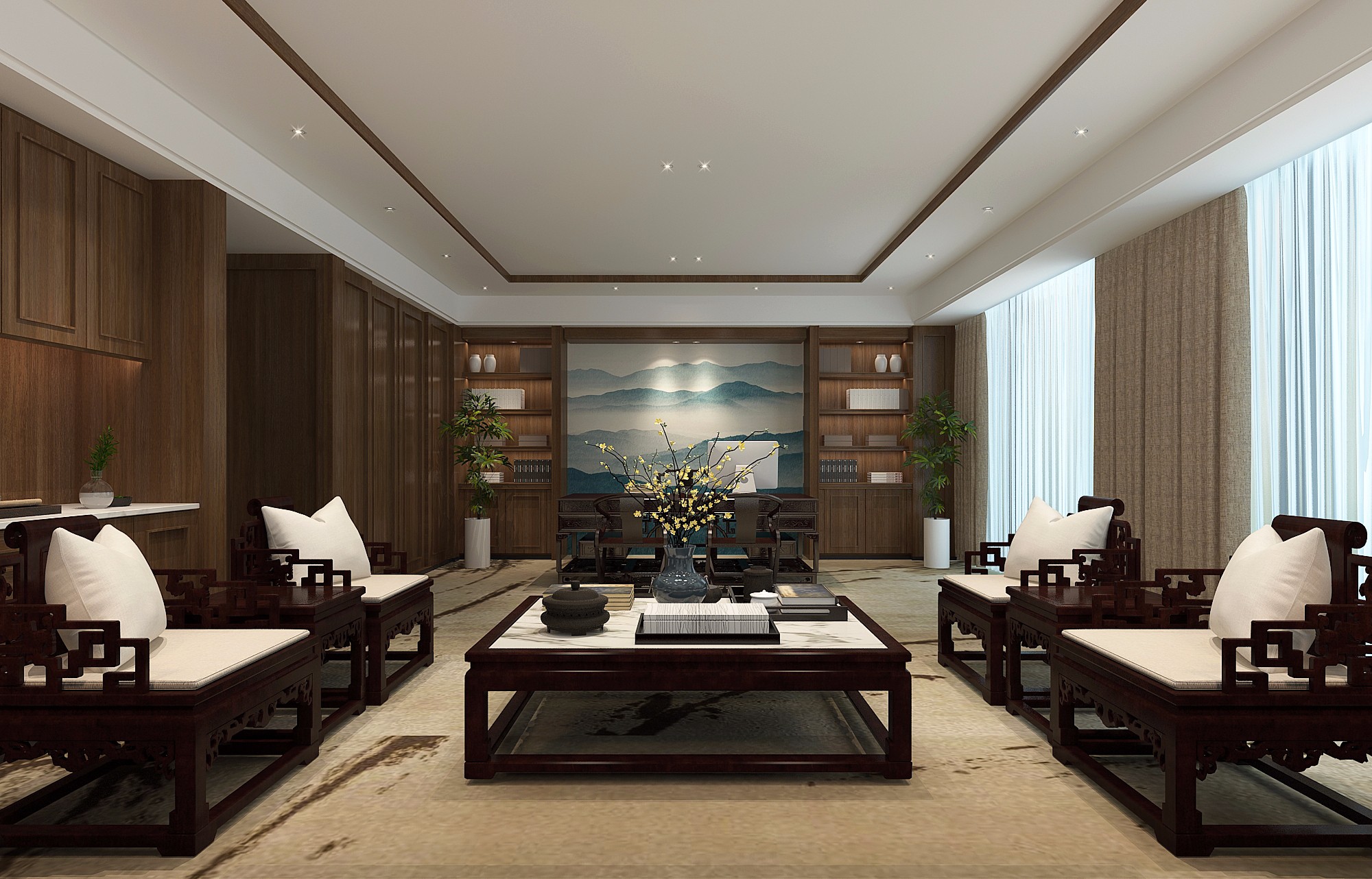 古典大氣老板辦公室裝修設計-第5張圖片-上海古都建筑設計集團 古典大氣老板辦公室裝修設計-第5張圖片-上海古都建筑設計集團