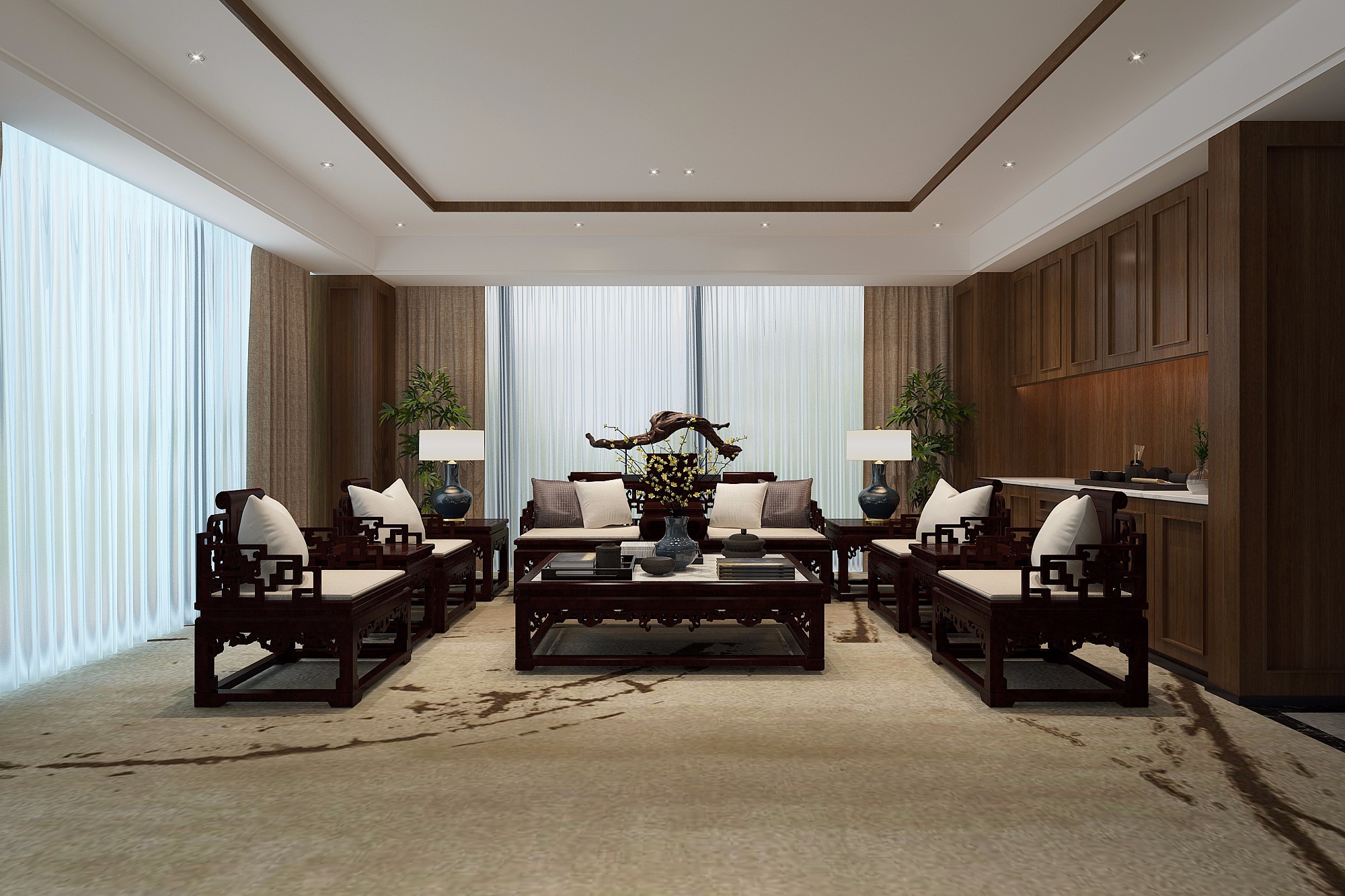 古典大氣老板辦公室裝修設計-第6張圖片-上海古都建筑設計集團 古典大氣老板辦公室裝修設計-第6張圖片-上海古都建筑設計集團