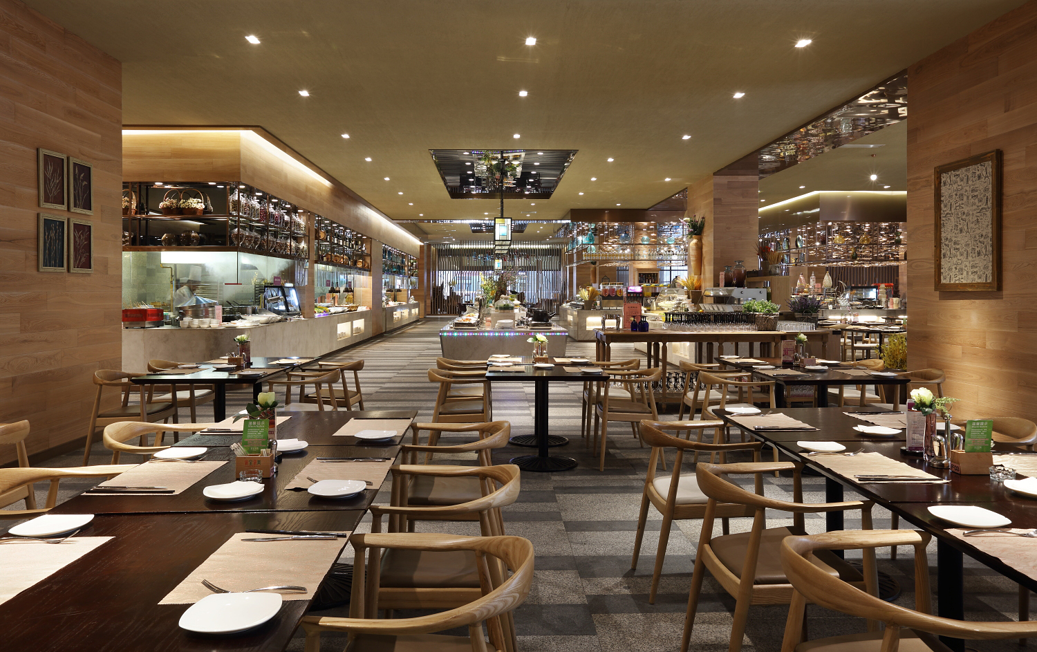 高檔自助餐廳裝修設(shè)計-第1張圖片-上海古都建筑設(shè)計集團(tuán)