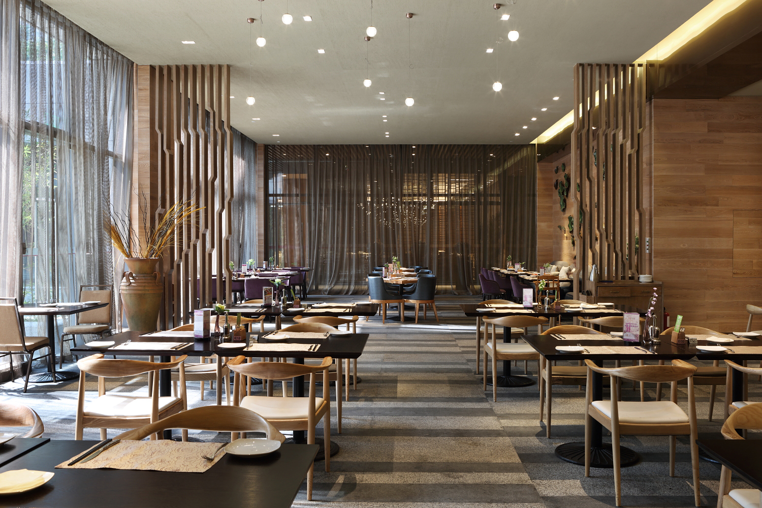 高檔自助餐廳裝修設(shè)計-第3張圖片-上海古都建筑設(shè)計集團(tuán)