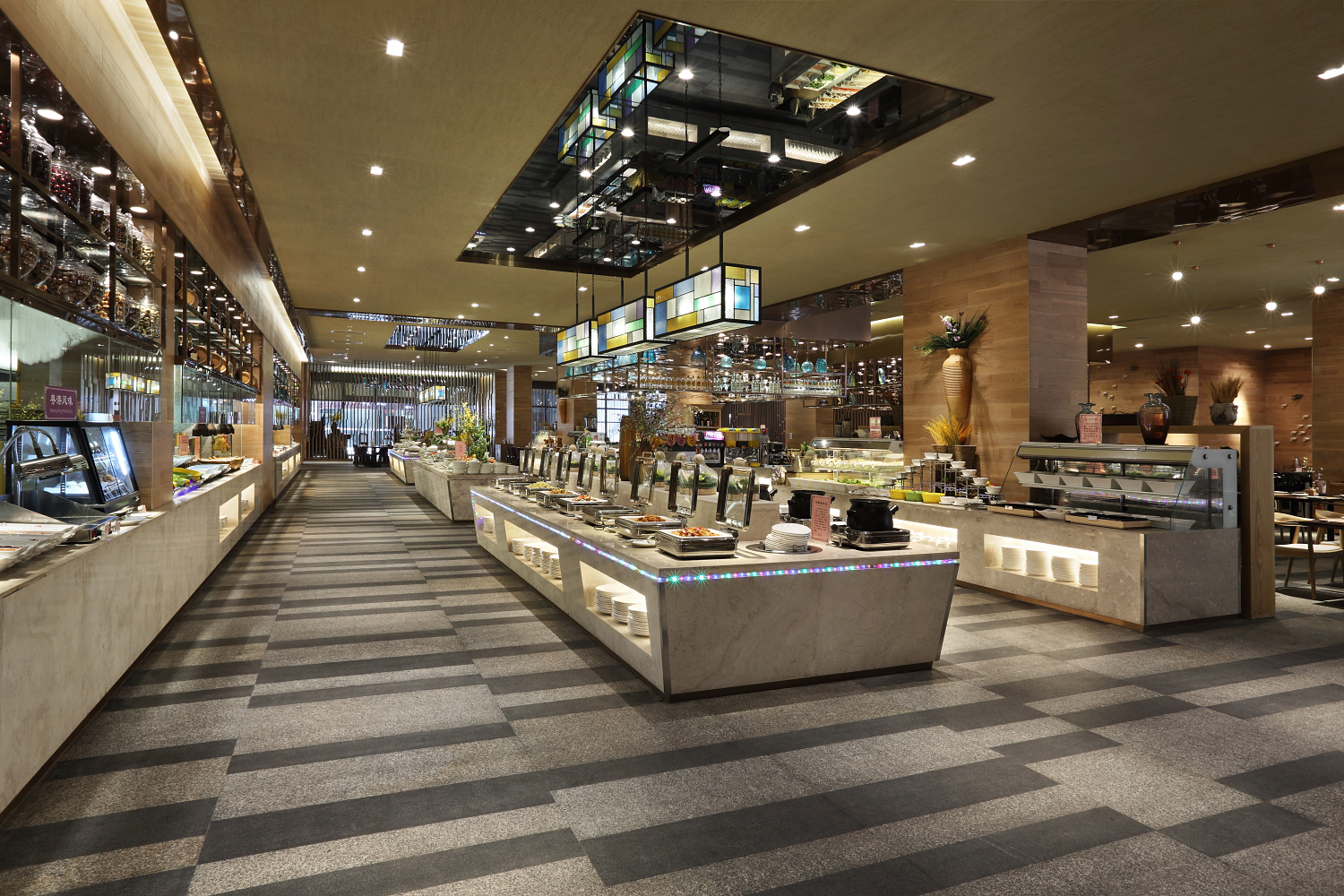 高檔自助餐廳裝修設(shè)計-第6張圖片-上海古都建筑設(shè)計集團(tuán)
