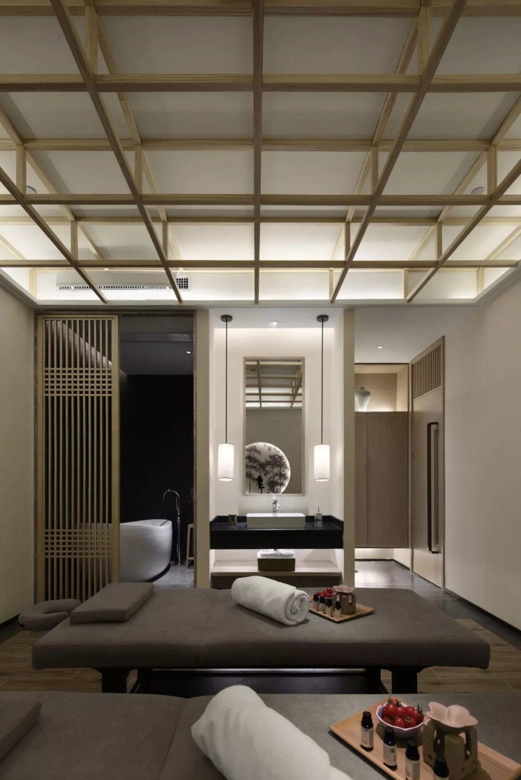 中式復(fù)古美容院裝修設(shè)計-第2張圖片-上海古都建筑設(shè)計集團