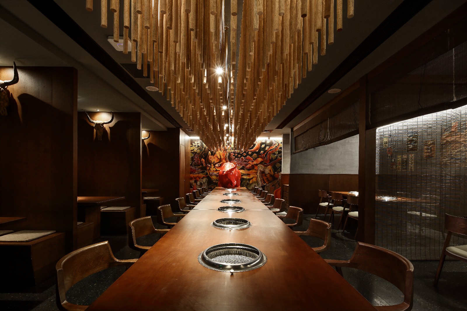 高檔古典火鍋店裝修設(shè)計-第1張圖片-上海古都建筑設(shè)計集團(tuán)