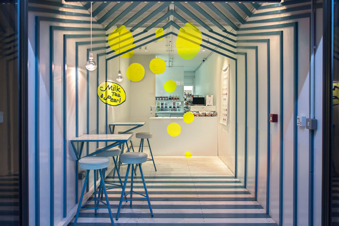 時尚簡約奶茶店裝修設(shè)計-第2張圖片-上海古都建筑設(shè)計集團(tuán)