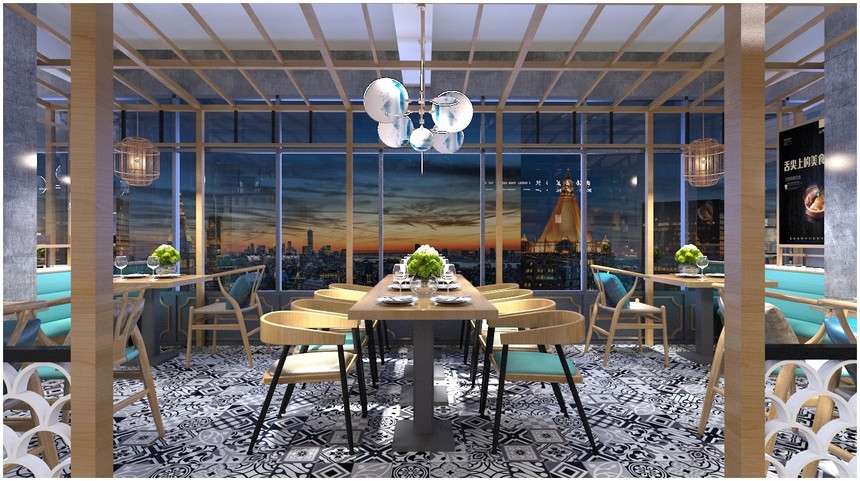 長寧140平方粥記甜品店鋪設(shè)計效果圖-第5張圖片-上海古都建筑設(shè)計集團