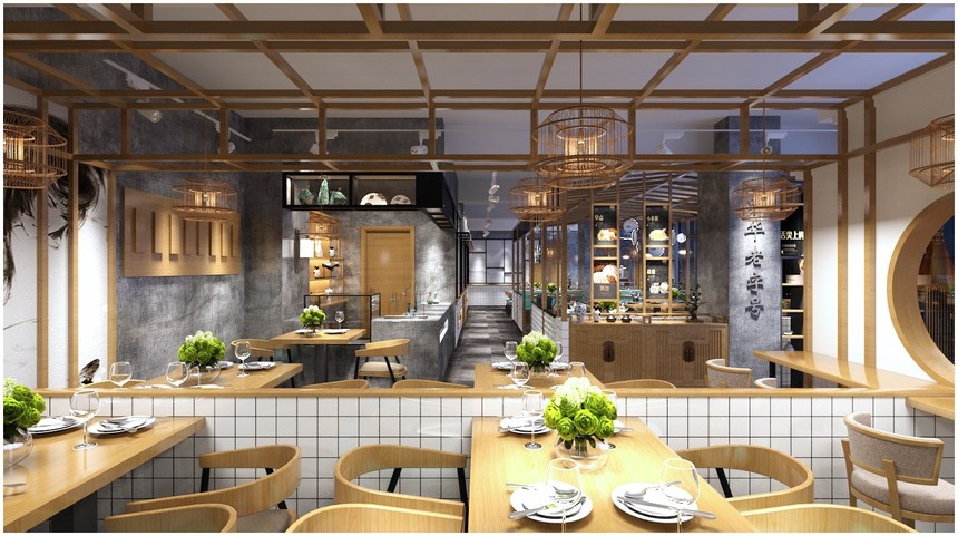 長寧140平方粥記甜品店鋪設(shè)計效果圖-第6張圖片-上海古都建筑設(shè)計集團