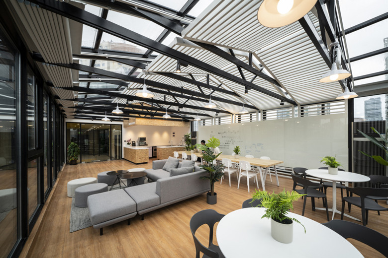 上海辦公室設(shè)計2600㎡電子公司辦公室裝修-辦公室裝修設(shè)計效果圖-第5張圖片-上海古都建筑設(shè)計集團(tuán)