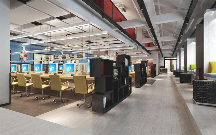 松江文化傳媒企業(yè)辦公室設(shè)計方案-辦公室裝修設(shè)計效果圖-第1張圖片-上海古都建筑設(shè)計集團