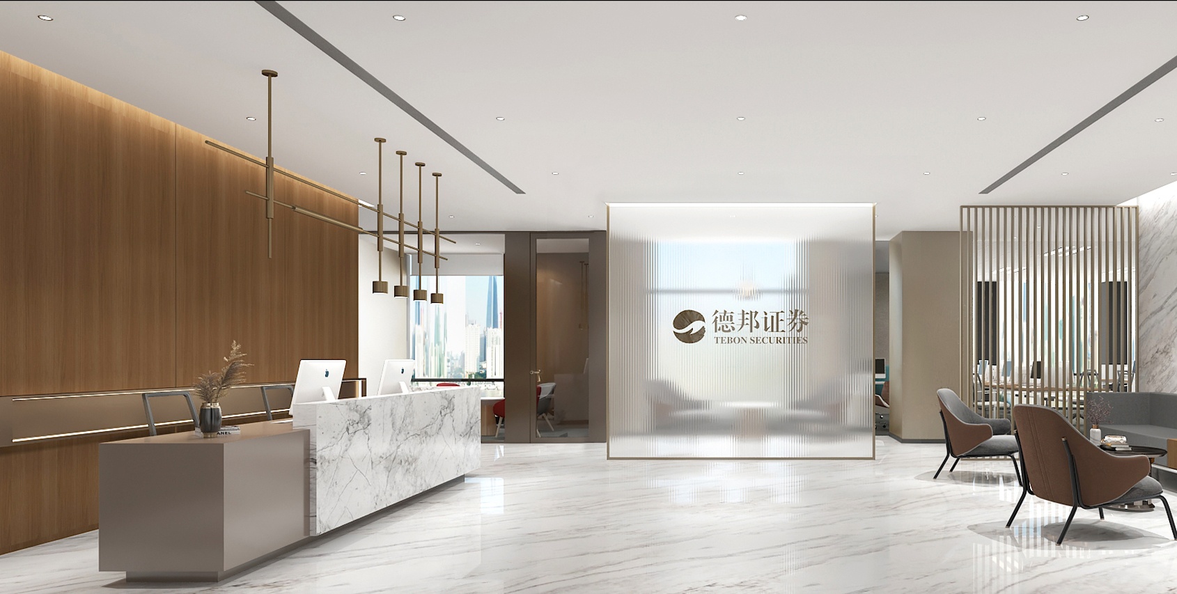 2100平金融機(jī)構(gòu)辦公室設(shè)計(jì)布局方案-辦公室裝修設(shè)計(jì)效果圖-第6張圖片-上海古都建筑設(shè)計(jì)集團(tuán)