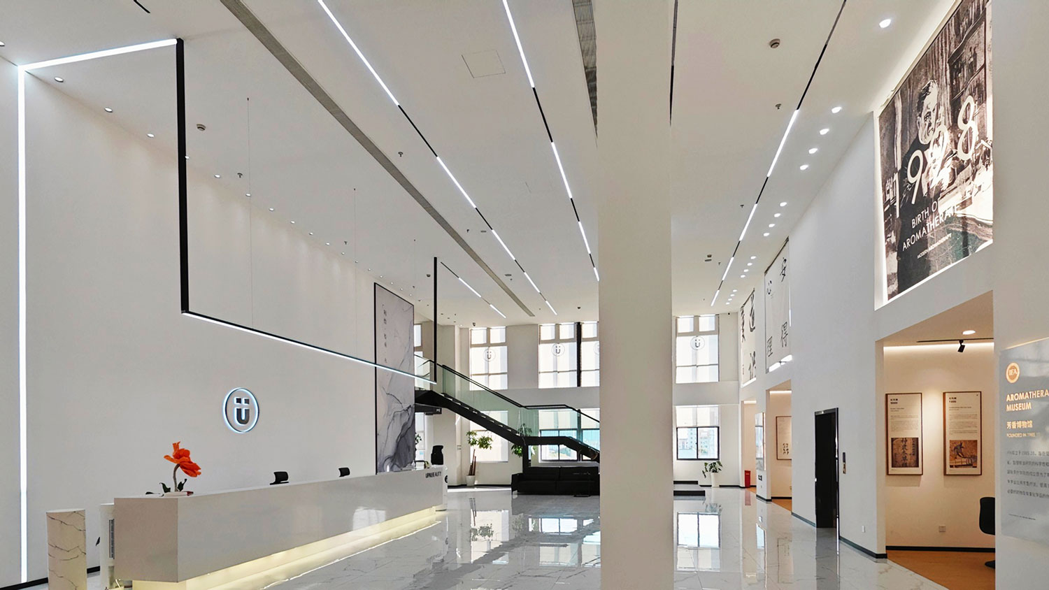 虹口1900生物科技公司辦公場所裝潢設(shè)計-辦公室裝修設(shè)計效果圖-第2張圖片-上海古都建筑設(shè)計集團(tuán)